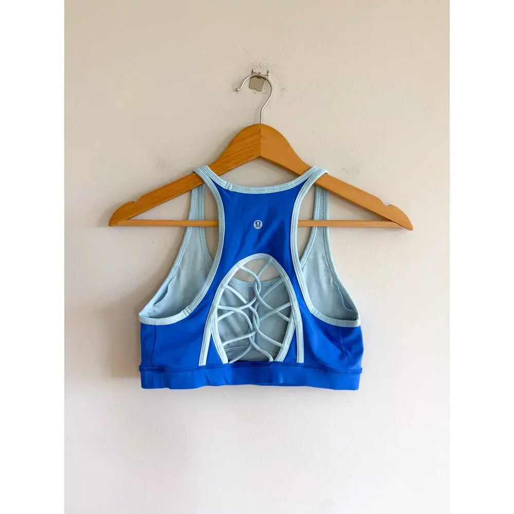 Lululemon Sweaty Or Not Bra II Activewear Sports Bra Caspian Blue 8